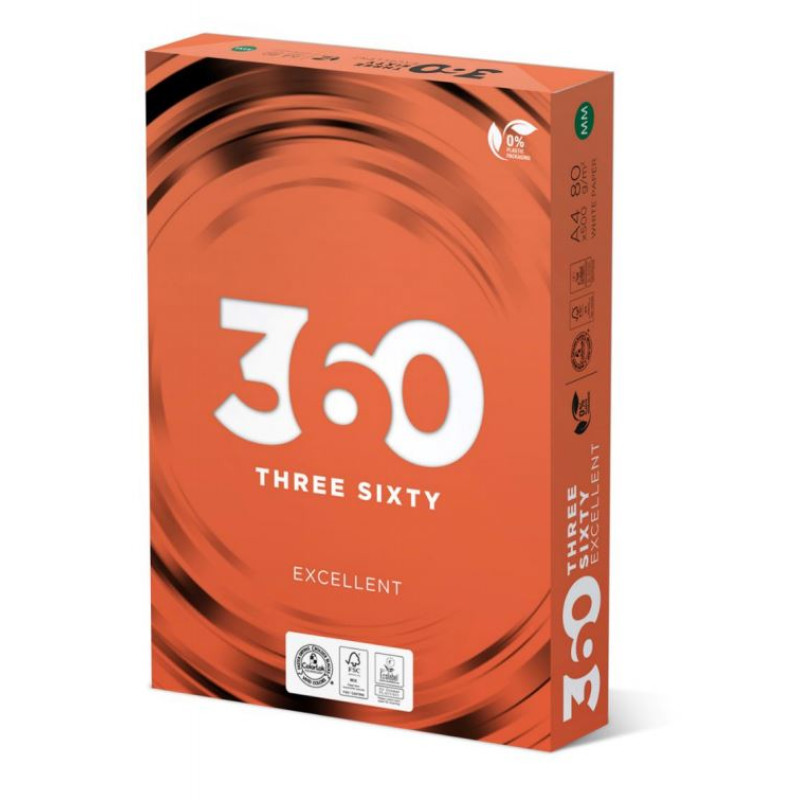офісний папір 80 г/м2, A4, 500 арк, класc А 360 EXCELLENT