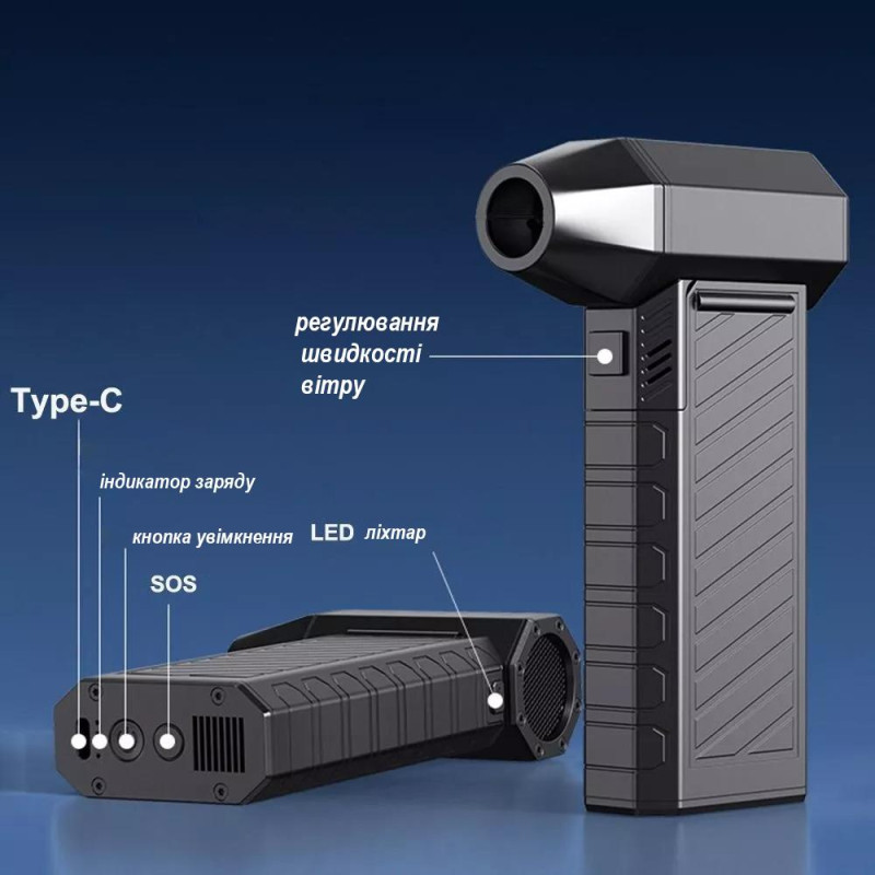 Турбовентилятор Turbo Jet Fan CL-02V 2 в 1 з функцією пилососа