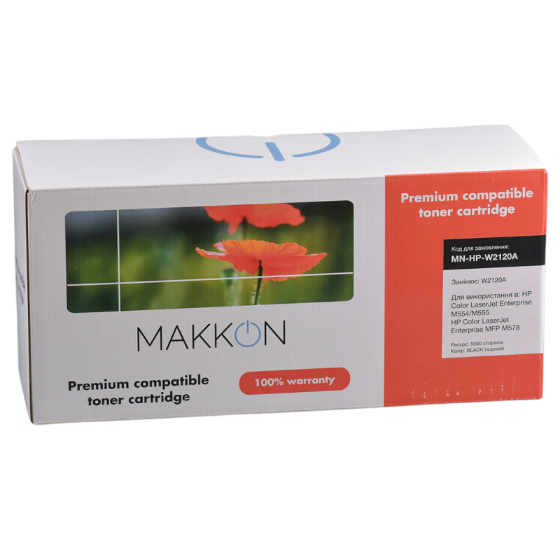 картридж MAKKON HP W2120A (212A) для CLJ M554/M555/M578 чорний