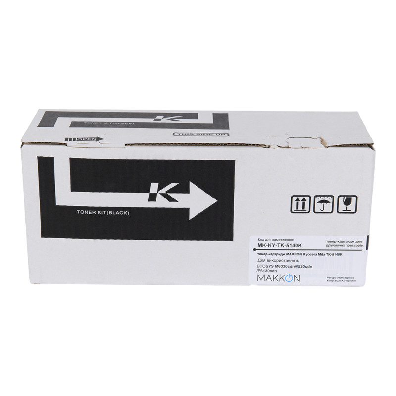 тонер-картридж MAKKON Kyocera Mita TK-5140K для ECOSYS M6030cdn/6530cdn/P6130cdn Black