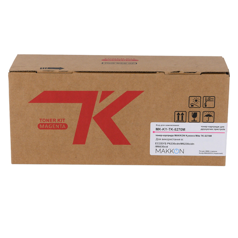 тонер-картридж MAKKON Kyocera Mita TK-5270M для ECOSYS P6230cdn/M6230cidn/M6630cid Magenta, MK-KY-TK-5270M