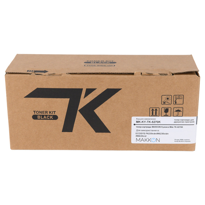 тонер-картридж MAKKON Kyocera Mita TK-5270K для ECOSYS P6230cdn/M6230cidn/M6630cid Black, MK-KY-TK-5270K