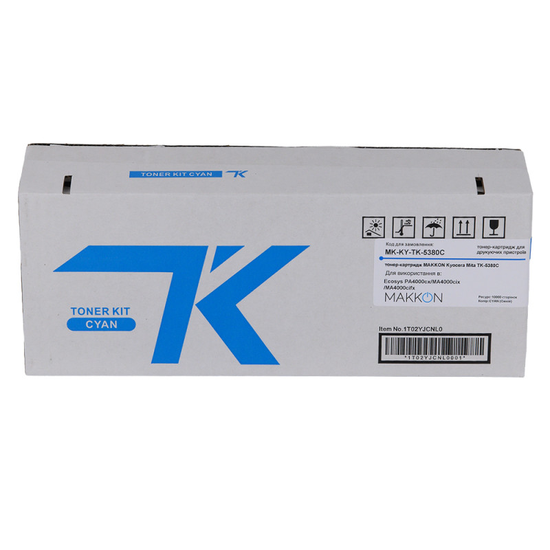 тонер-картридж MAKKON Kyocera Mita TK-5380C для ECOSYS PA4000cx/MA4000cix/MA4000cifx Cyan, MK-KY-TK-5380C