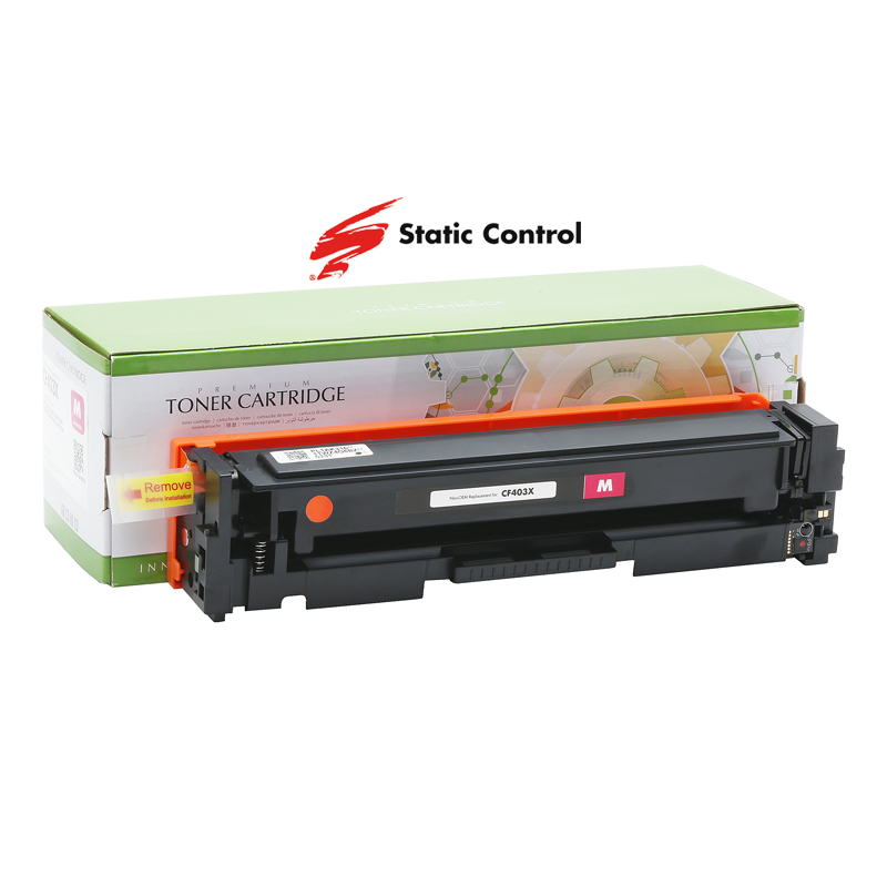 картридж Static Control совместимый аналог HP CF403X (201X), Canon 045H magenta