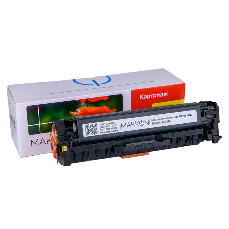 картридж MAKKON совместимый аналог HP CF382A (312A) yellow