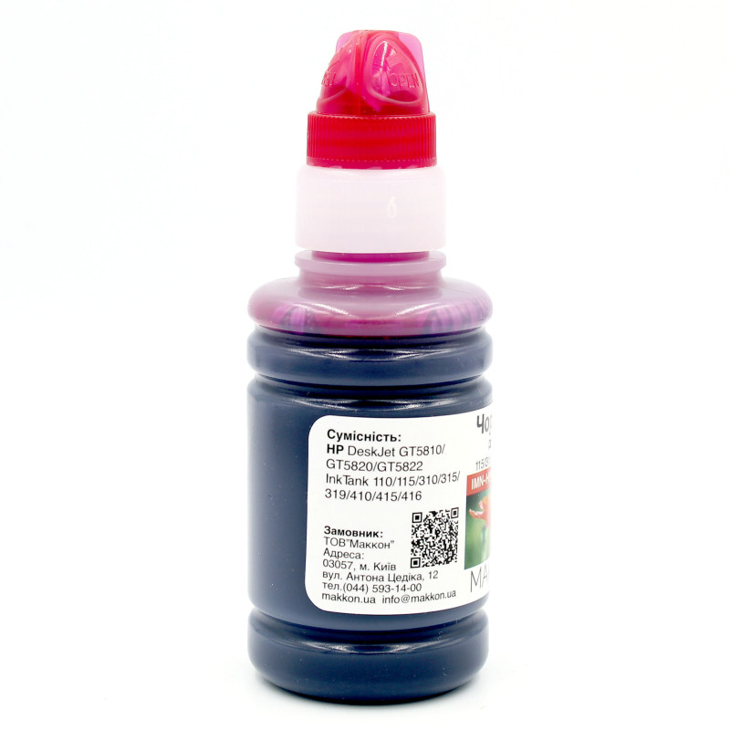 чорнило для HP Ink Tank 115/310/315/318/319 (M0H55AE) (GT52) 100 мл Makkon пурпурне