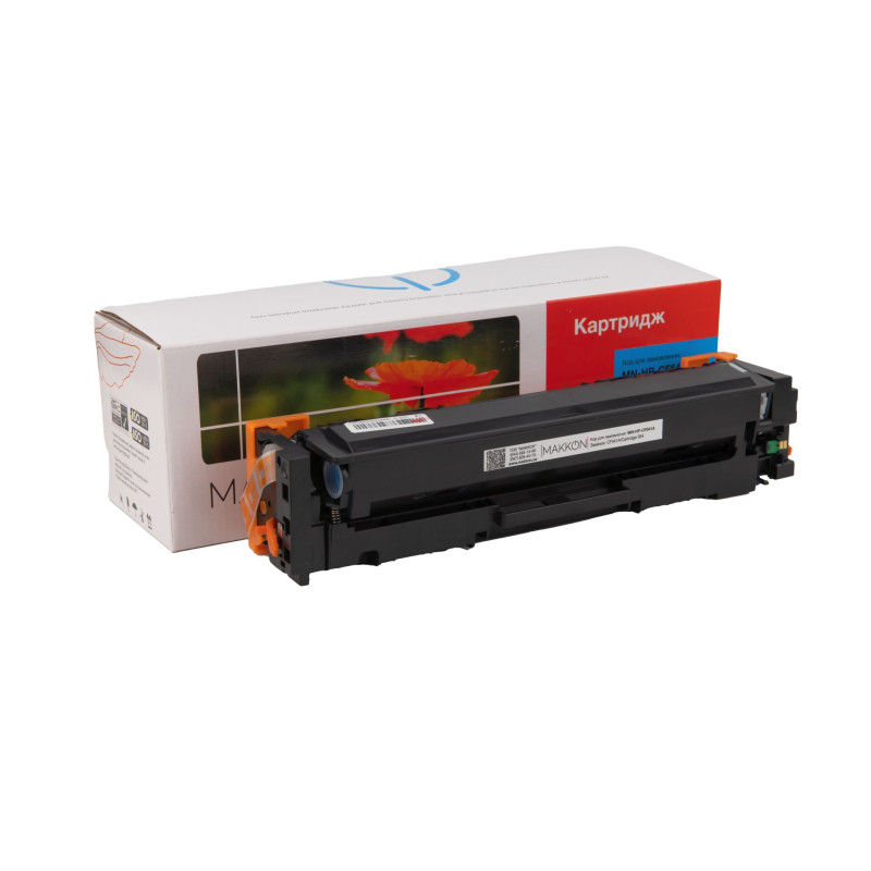 картридж MAKKON совместимый аналог HP CF541A (203A), Canon 054 cyan