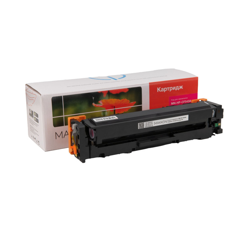 картридж MAKKON сумісний аналог HP CF543A (203A), Canon 054 червоний