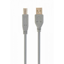 Кабель Cablexpert CCP-USB2-AMBM-6G, преміум якість USB 2.0 A-тато/B-тато, 1.8 м., сірий